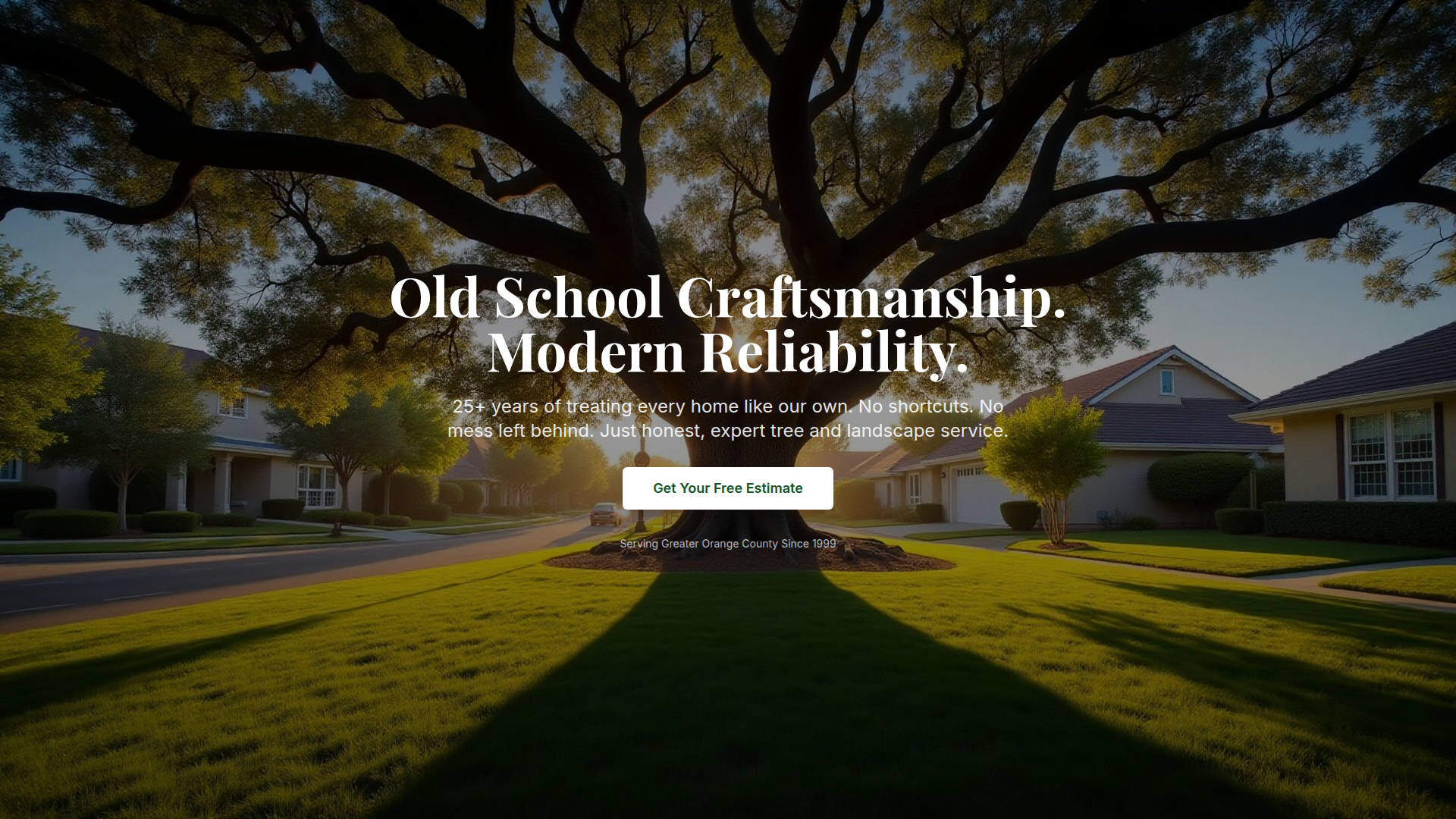 Alexander Tree & Landscaping website preview